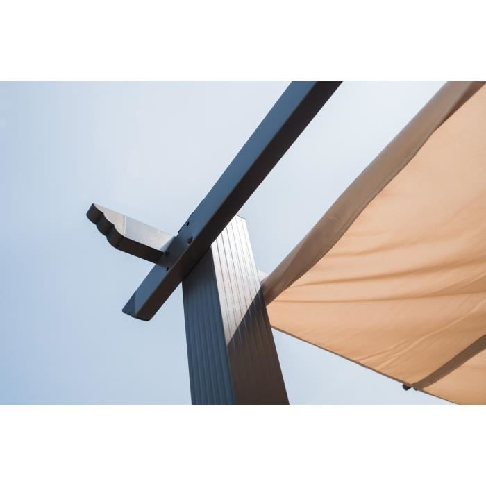 Pergola en aluminium CORDOBA - Ecru - 4 x 3 m