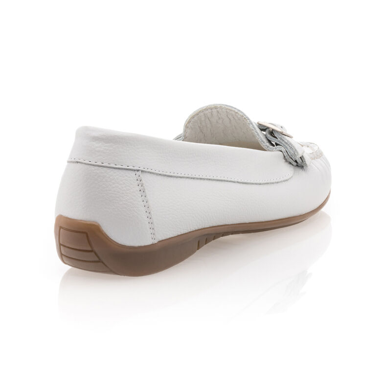 Mocasines/zapatos náuticos blancos para mujer