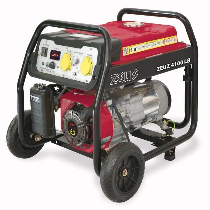 Generatore a benzina - ZEUZ - 4100 LB - 3300 W - Monofase - Rosso