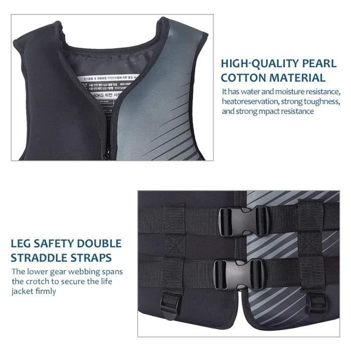 Giubbotto di salvataggio in neoprene per la sicurezza e il galleggiamento, ausilio anticollisione -A