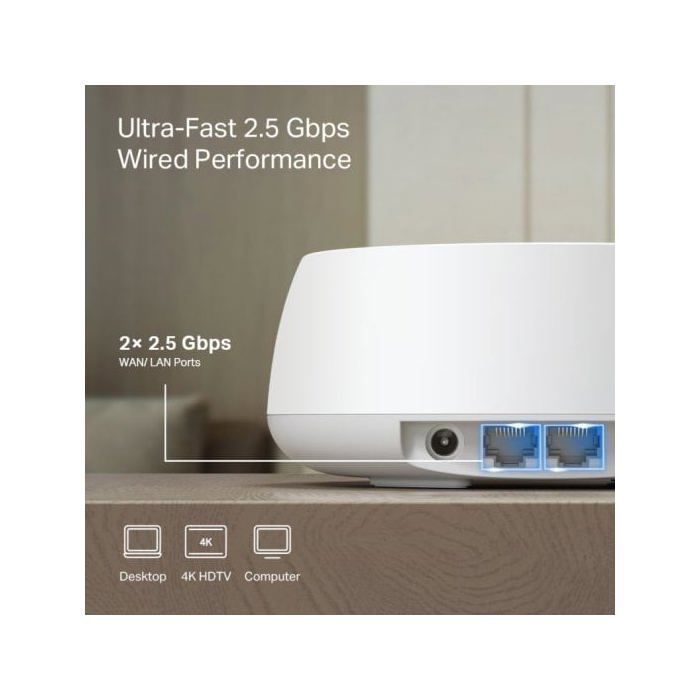 Sistema de malla - TP-Link - DECO BE25 (paquete de 3) - Wi-Fi 7 - 2882 Mbps - Blanco