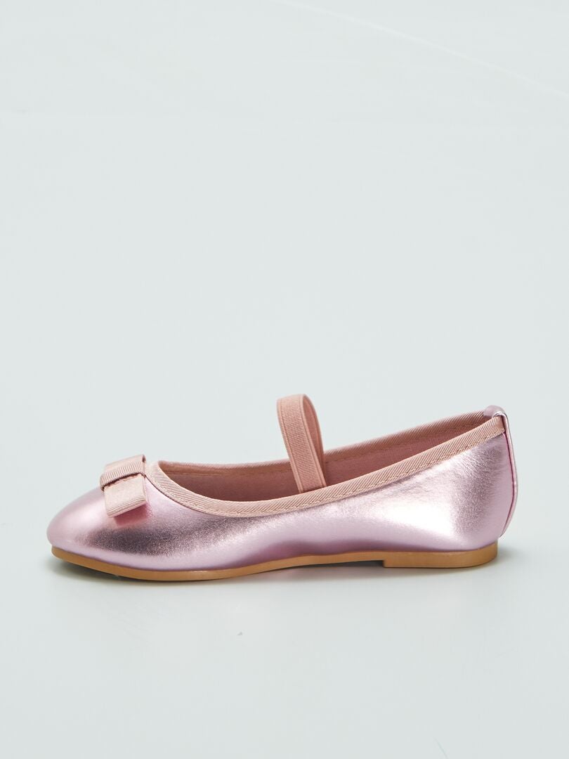 Ballerina's met een klein hakje - ROZE