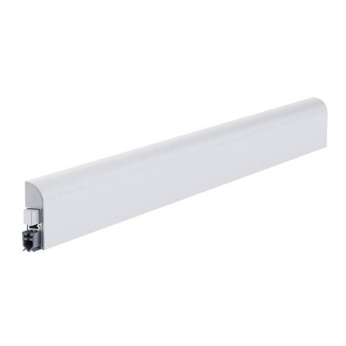 Plinthe porte – Thermique et acoustique  En applique – Recoupable  En aluminium  Blanc 830mm
