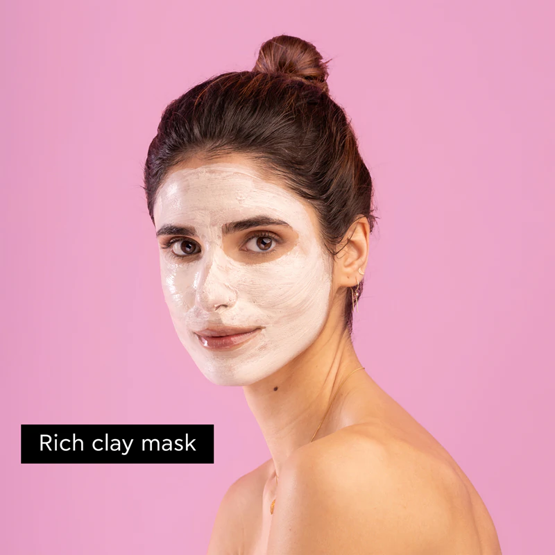Máscara Facial de Limpeza Express Beauty Apivita com Argila Rosa