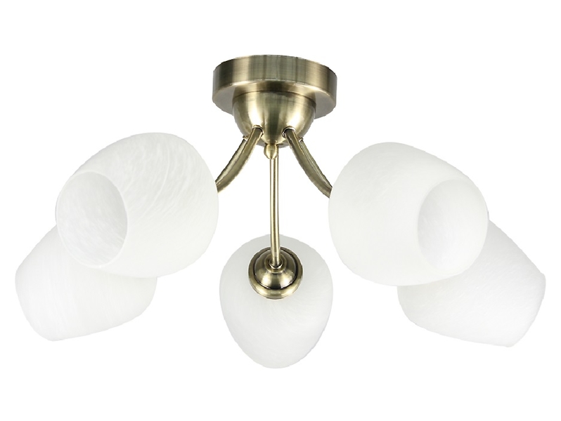 Lampa sufitowa Zina 5-punktowa metalowa złota