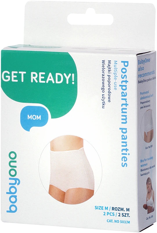 BabyOno Get Ready daudzkārt lietojamās sieta biksītes pēcdzemdību periodā