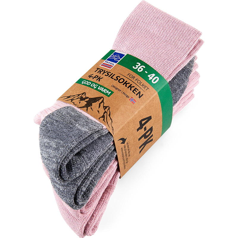 Trysil Trysil strumpor 4-pack storlek 36/40 grå