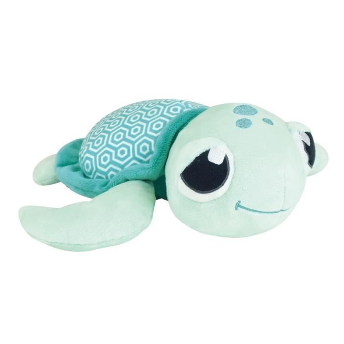 Ma Petite Carapace Peluche Tortue Lumineuse Naturelle +/- 25 cm - JEMINI - Chargeable à la lumière, fonctionne sans pile.
