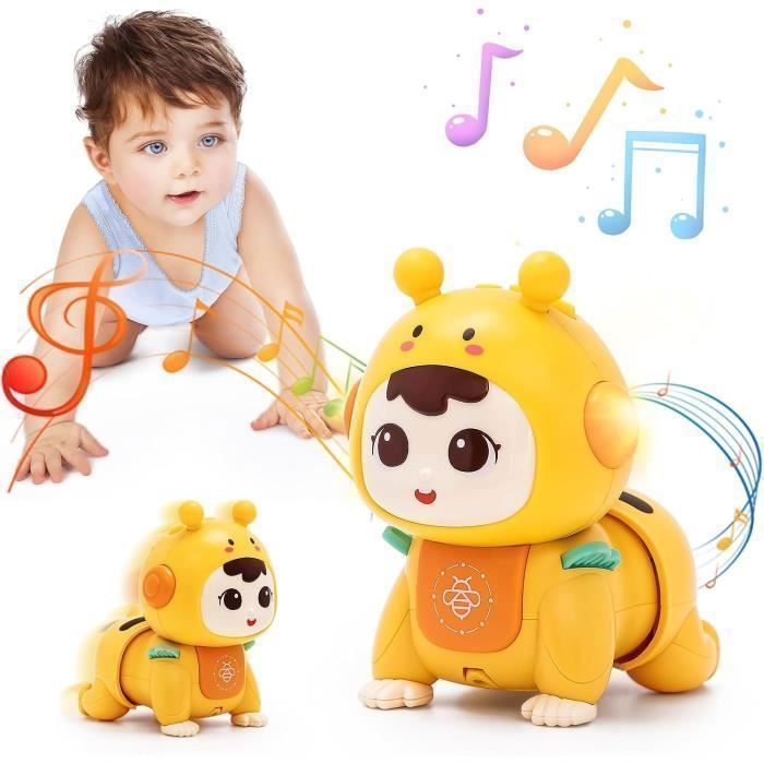 Juguete para bebés que gatean, con música y luz - Unisex - Amarillo - 12 meses - Juguete sensorial para el desarrollo del bebé