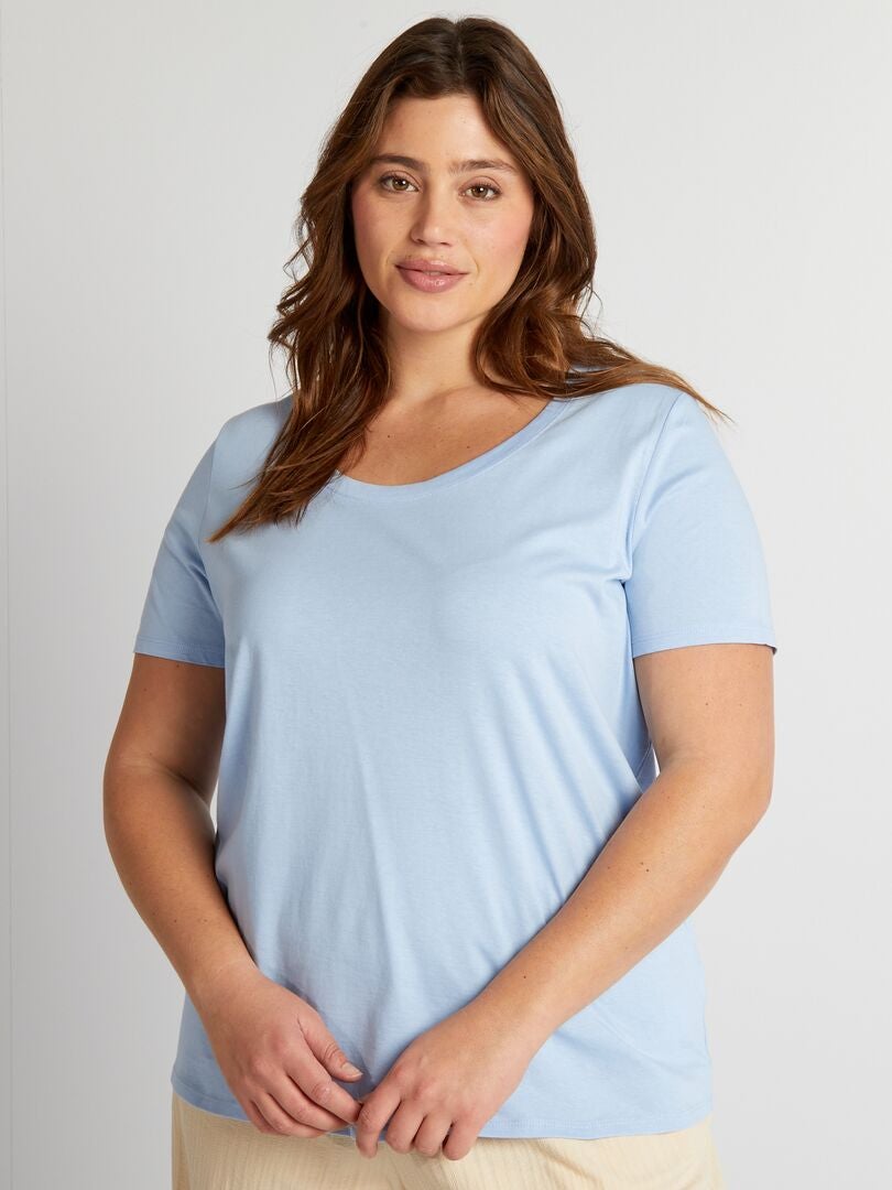 Bedrukt T-shirt - BLAUW
