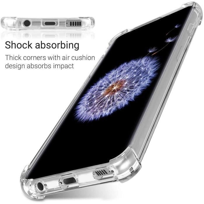 Schutzhülle – YIOU – für Samsung Galaxy S9 Plus – TPU-Silikon – Stoßfest – Transparent