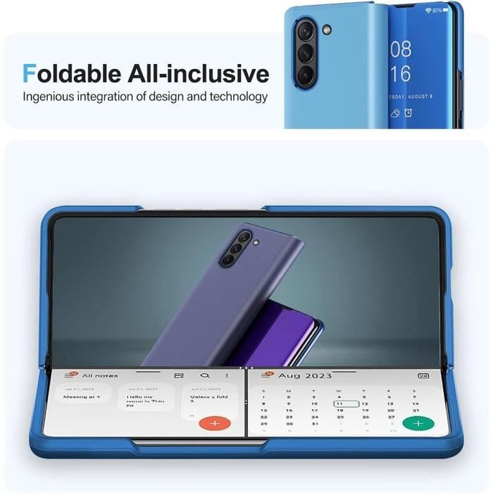 Coque - pour Samsung Galaxy Z Fold 5 - Anti-Choc - Effet Miroir - Protection intégrale