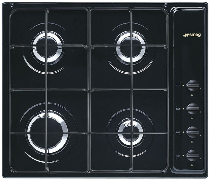 Płyta gazowa 58 cm Czarny emalia SMEG S64SN