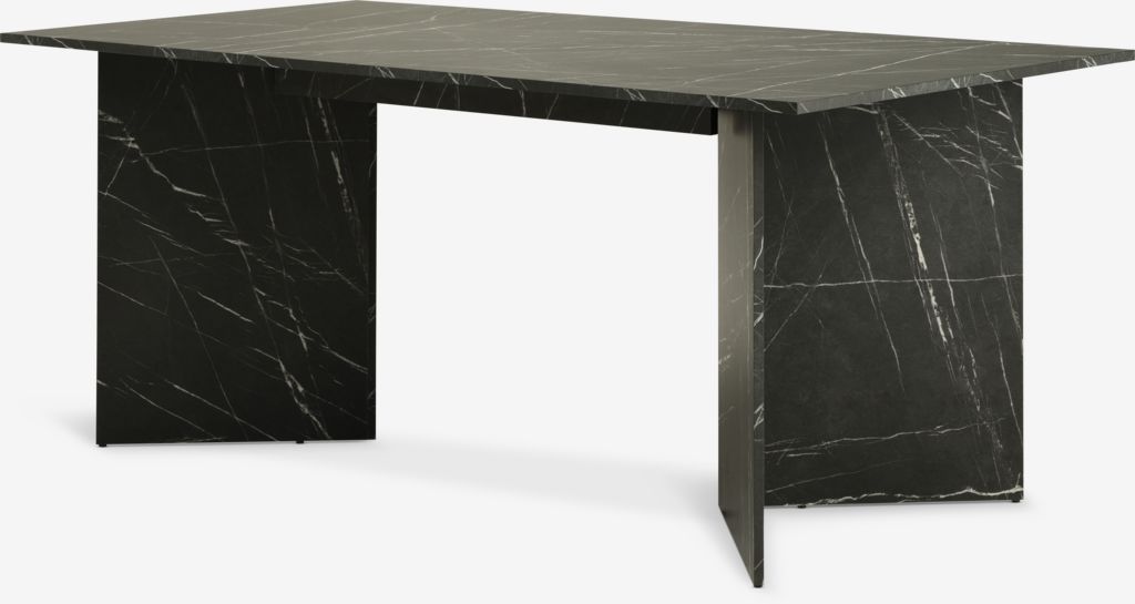 KRONDAL blagovaonski stol 90x180 mramor crni