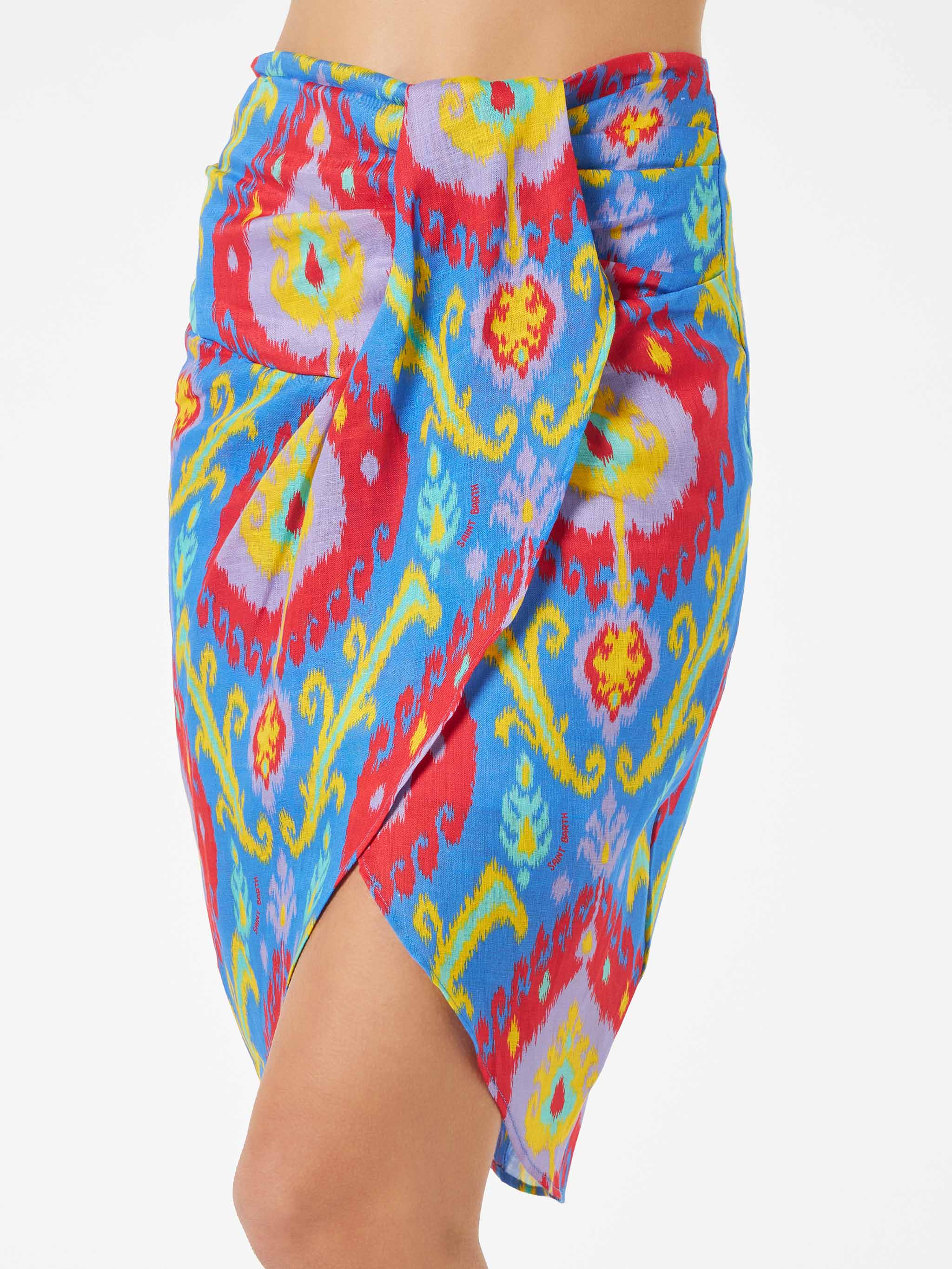 Damesrok maat M met veelkleurige print