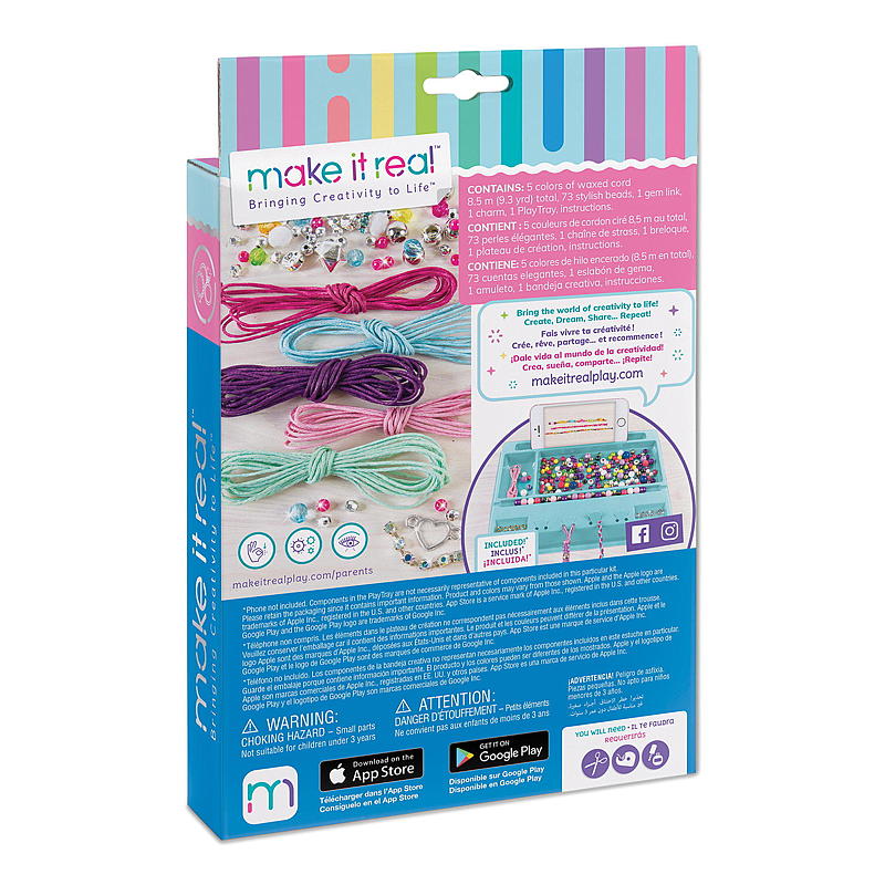 Hazlo real Pulsera arcoíris brillante, hazlo real
