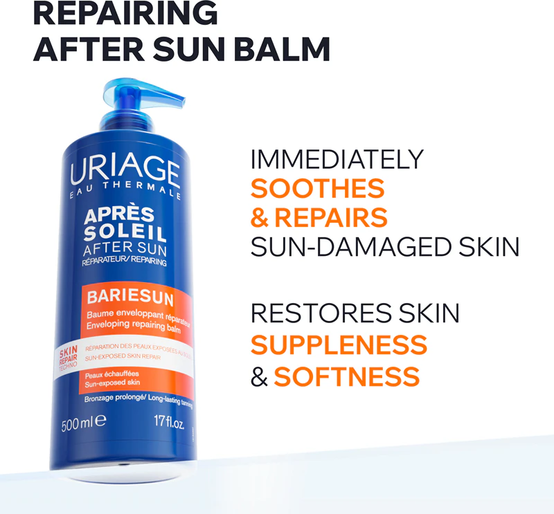 Bálsamo Reparador Pós-Sol Uriage Bariésun: bálsamo regenerador para rosto e corpo.