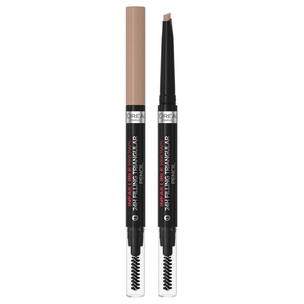„L'Oréal Paris Infaillible 24H Brow 6.0 Dark Blonde“ užpildantis trikampis pieštukas, 1 ml