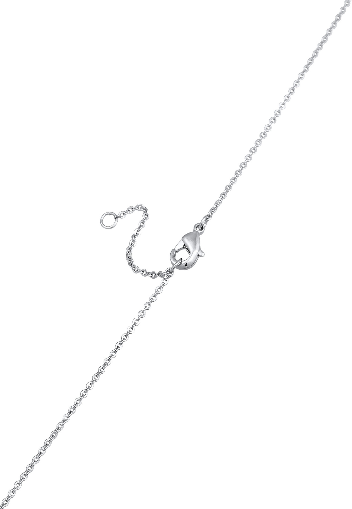 Elli Femmes Pendentif Plaquette Couleur Argent avec Perle Synthétique et Cristaux