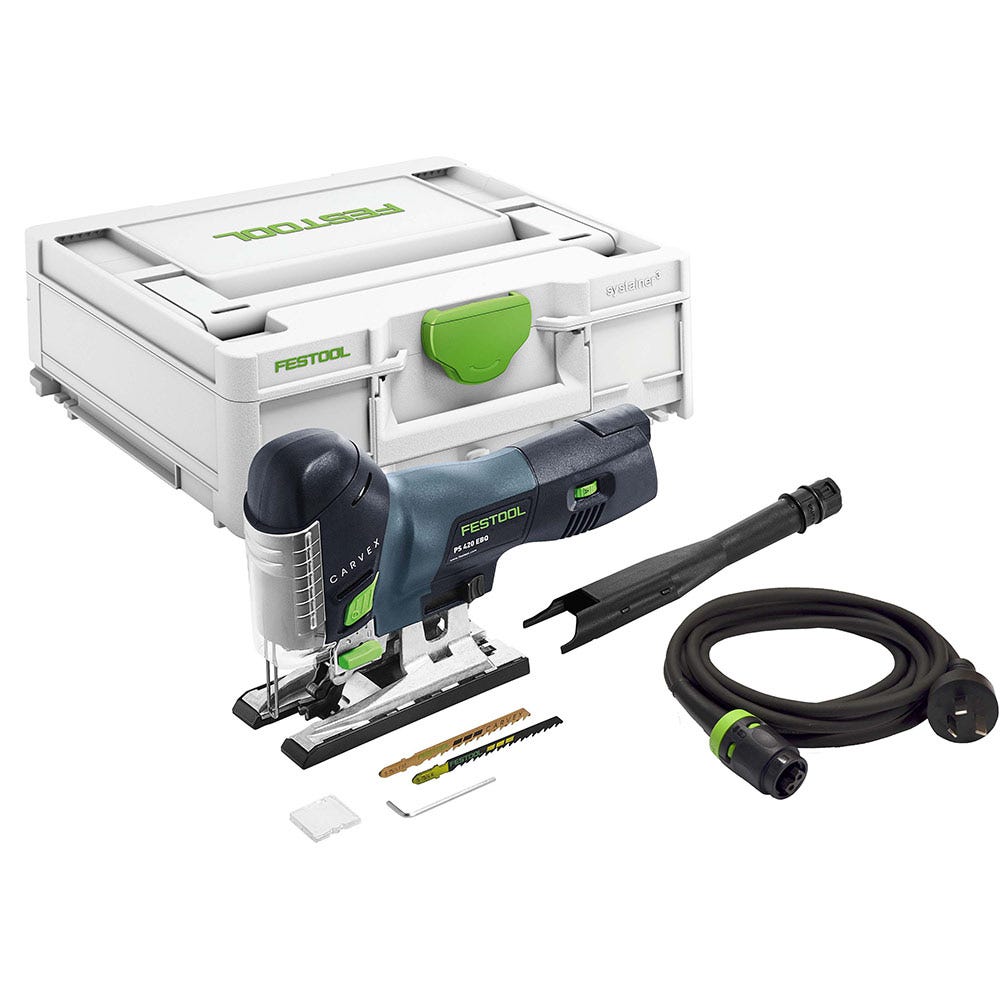 FESTOOL 550 W 120 mm PS 420 CARVEX Stichsäge mit Trommelgriff 576184