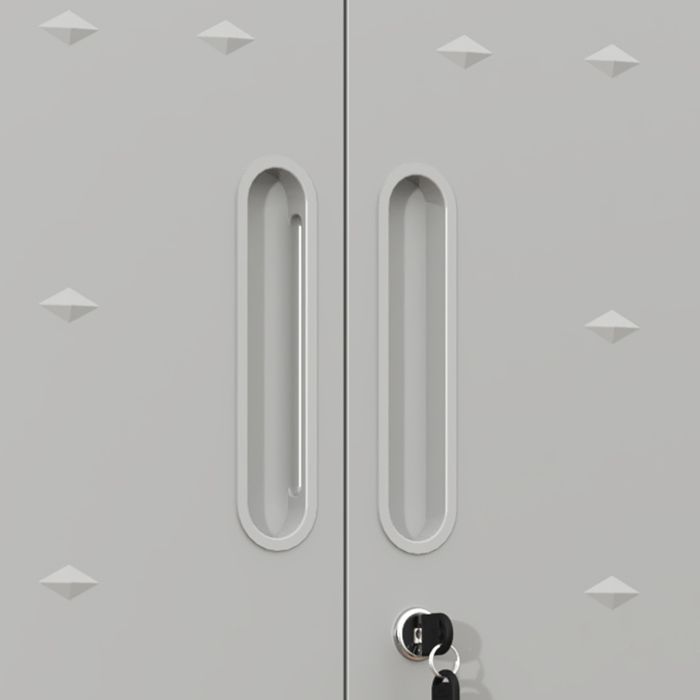 Armario metálico mural para herramientas - Mueble de almacenamiento para taller - 75x77x30 cm - 2 puertas con cerradura, estante ajustable, acero - Gris