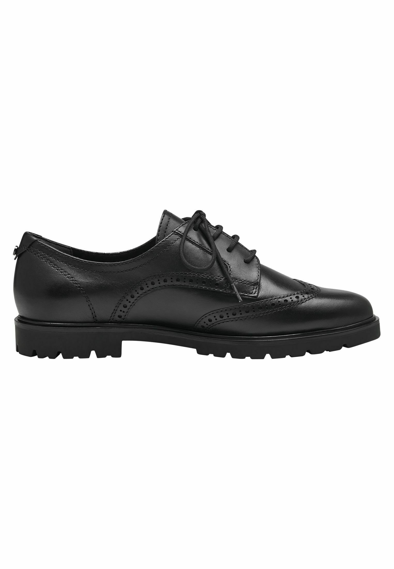 Tamaris veterschoenen - zwart leer