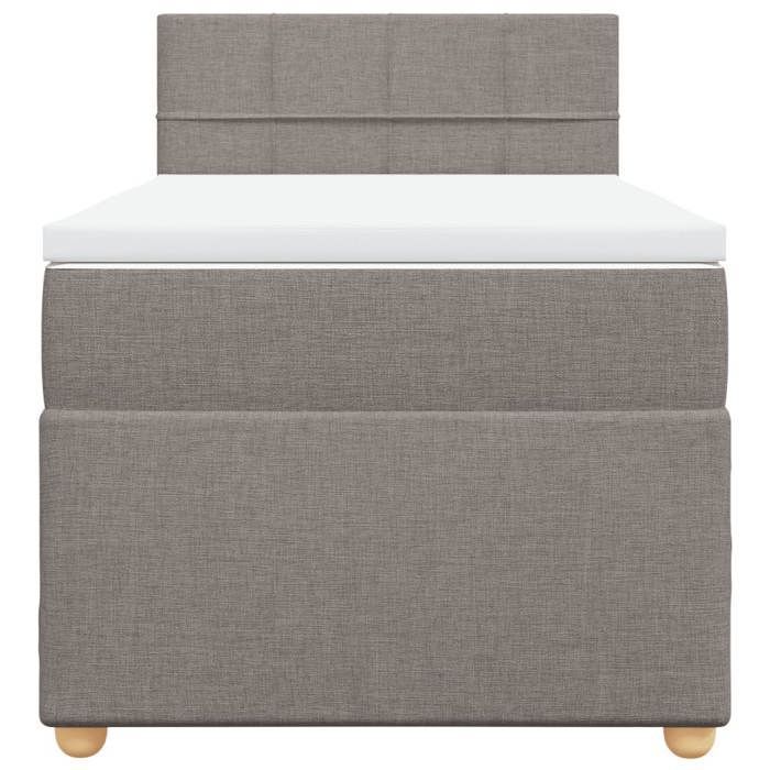 Struttura letto con materasso - Maison Exclusive - Tortora - 80x200 cm - Massimo relax - Rivestimento sfoderabile