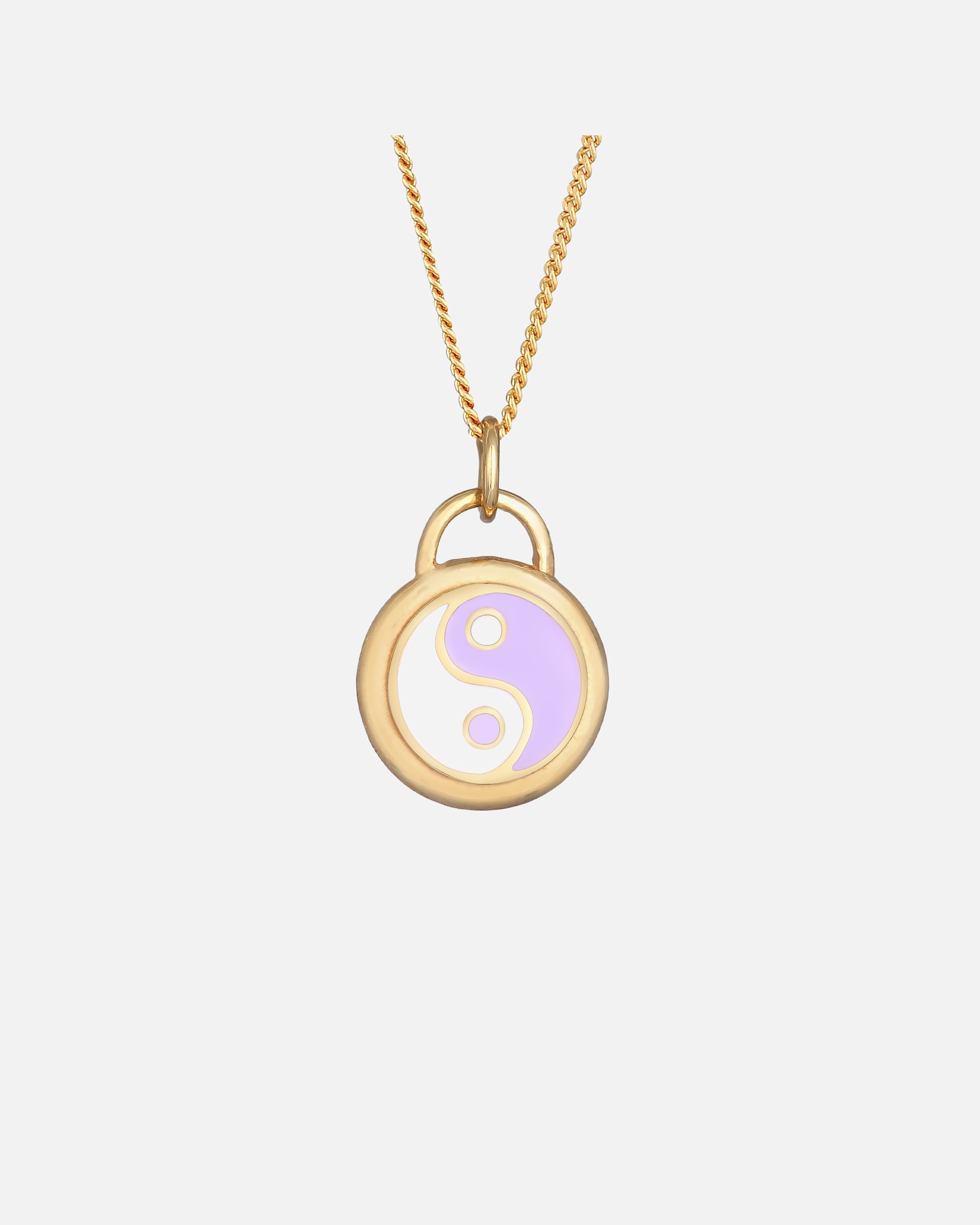 Elli Pendentif Femme Yin & Yang Symbole avec émail en argent sterling 925 plaqué or