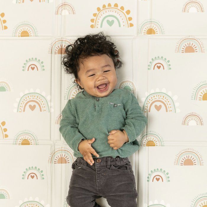 Tapis d'éveil géant - INFANTINO - Pliable - Arc-en-ciel