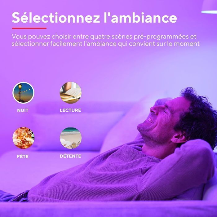 Lampadina intelligente - TRUST - Trust WiFi E14 - Attacco E14 - Dimmerabile 1800–6500K - Nessun hub richiesto, compatibile con Alexa e Google Home