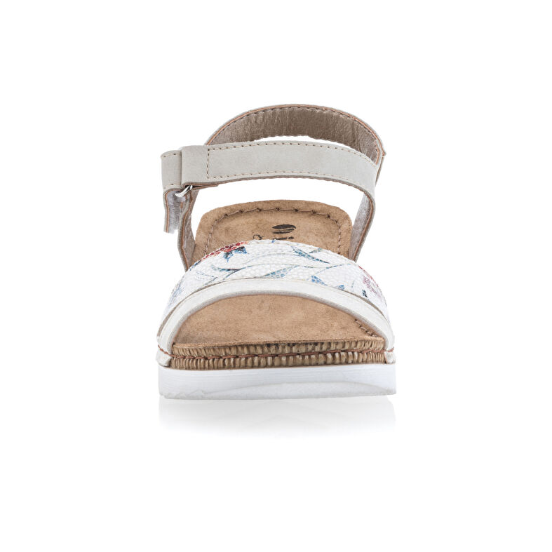 Sandalias beige para mujer / Zapatos de punta abierta