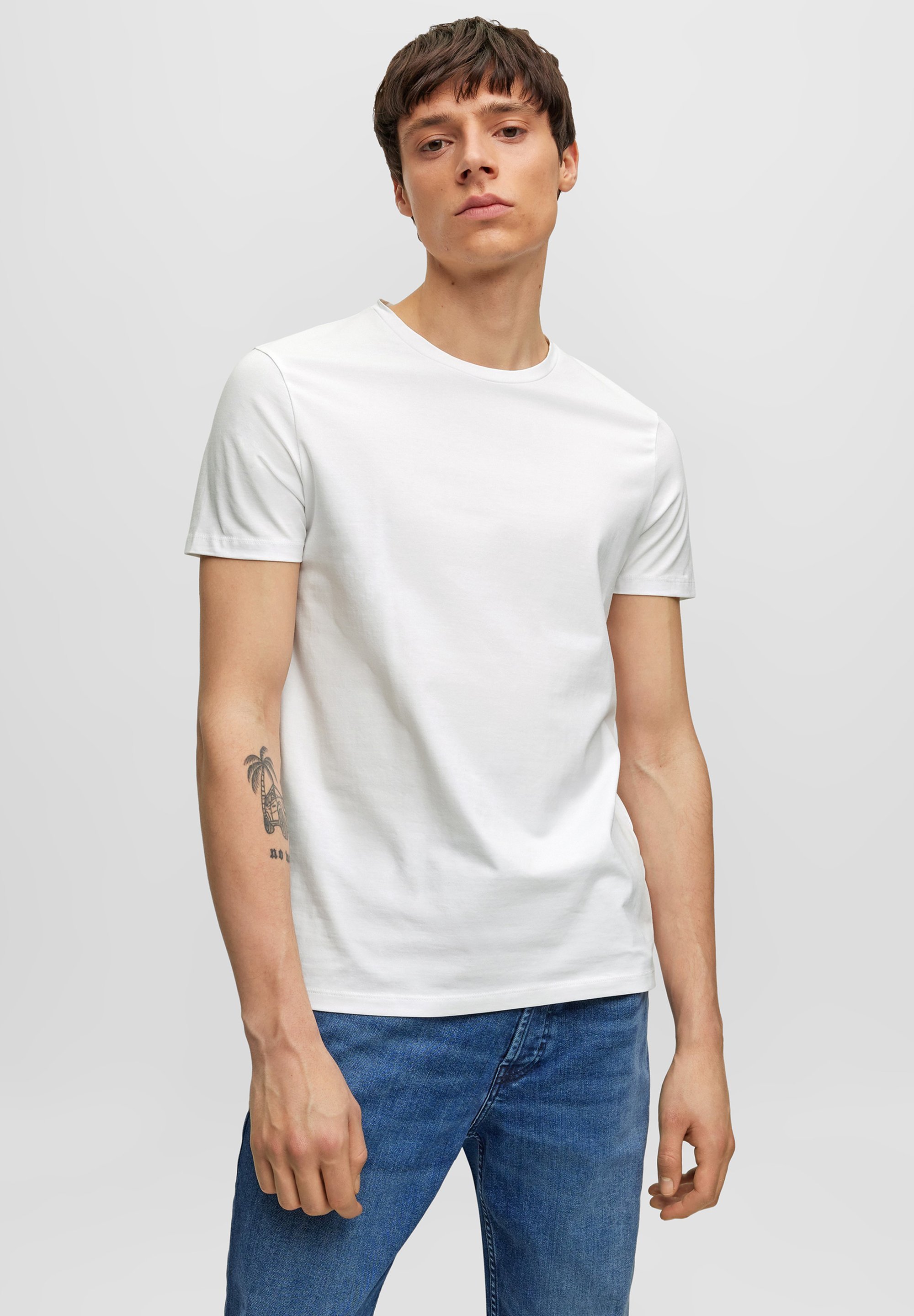 HUGO ROUND 2-PACK - Basic T-shirt - wit