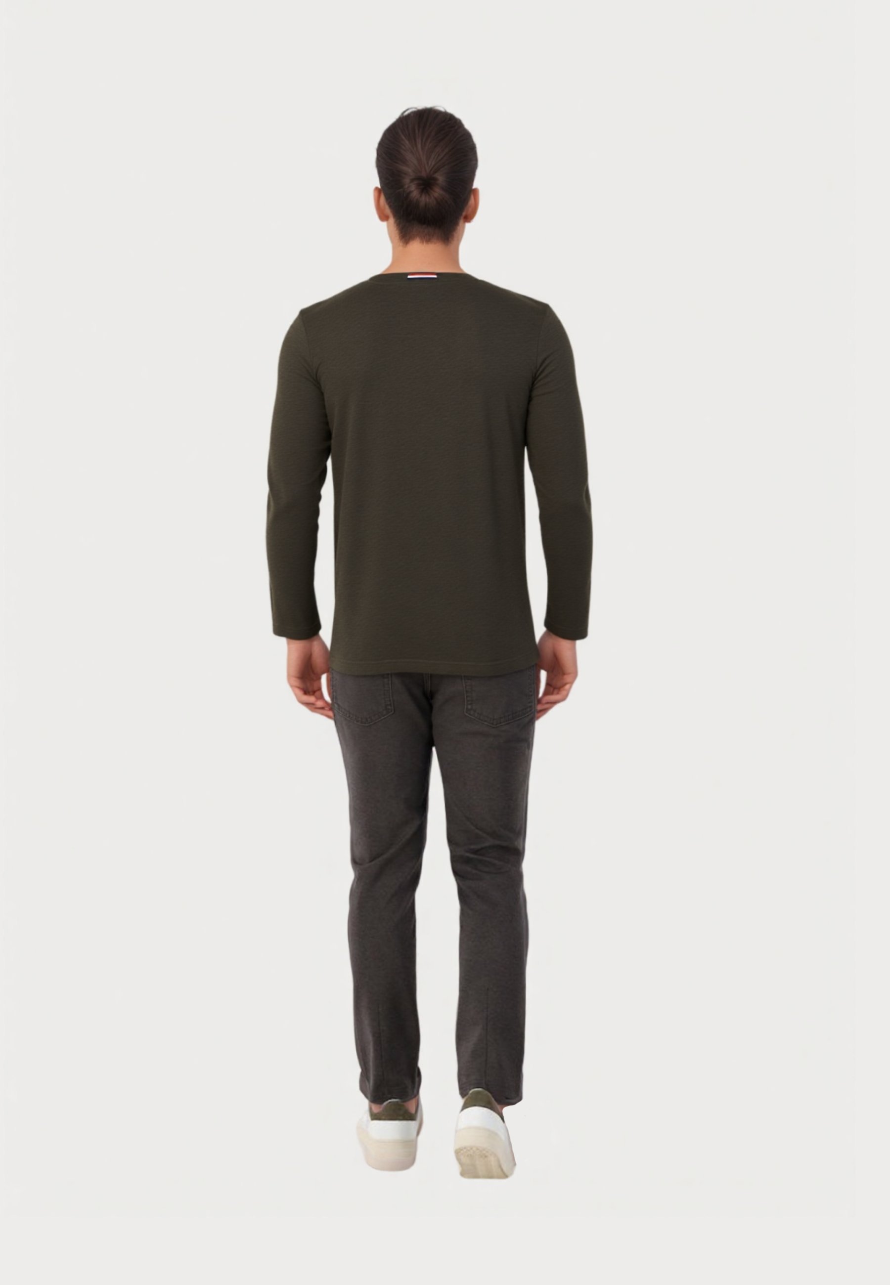 Polo americano Assn. LONGSLEEVE MIT RUNDHALSAUSSCHNITT R-NECK - Maglia a maniche lunghe - anthrazit