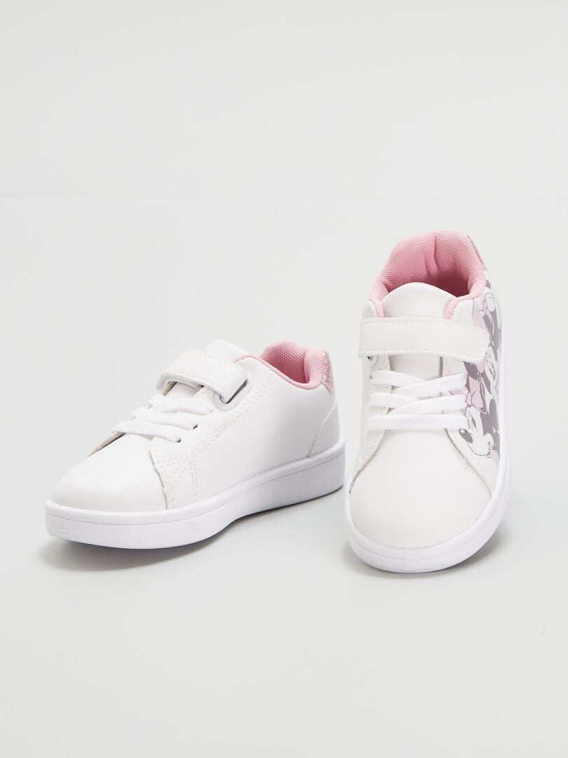Tênis Minnie Mouse com Velcro - BRANCO