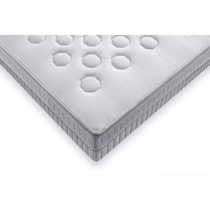 Colchón SIMMONS SW1 de 140 x 200 cm - 23 cm de grosor - Muelles ensacados Sensoft - No necesita voltearse - Firme - Fabricado en Francia