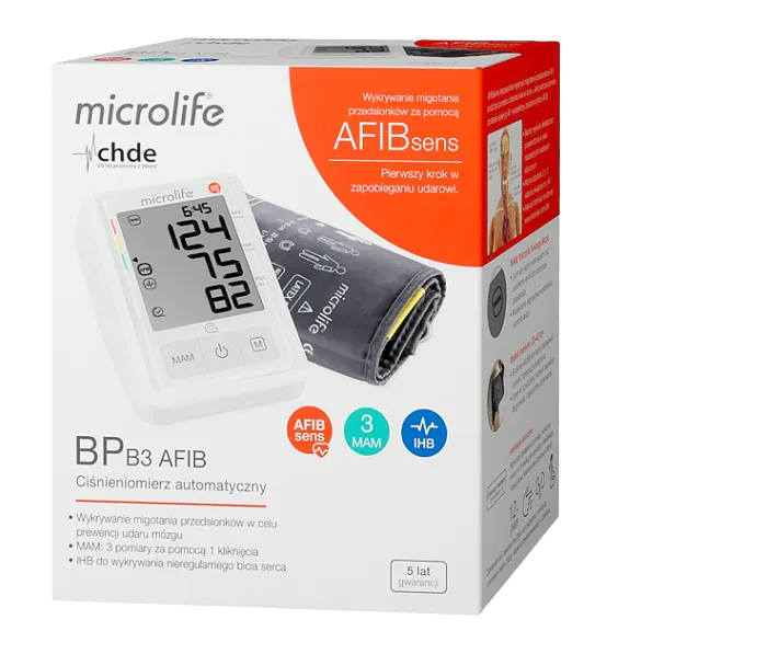 Microlife BP B3 AFIB, Ciśnieniomierz automatyczny naramienny z zasilaczem
