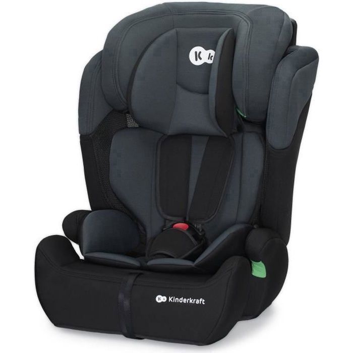 Seggiolino auto Kinderkraft COMFORT UP I-SIZE, 76–150 cm, da 15 mesi a 12 anni, poggiatesta regolabile, facile installazione, nero.
