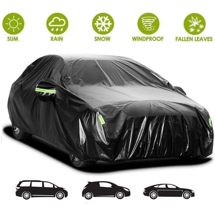 Funda para coche de exterior - MAGICFOX - 4,9 × 1,8 × 1,5 m - Impermeable - Resistente a los rayos UV - Cierre lateral