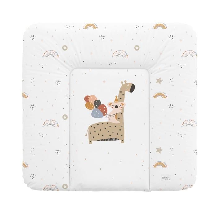 Fasciatoio Ceba Baby spesso e lavabile - Giraffa, 75x72 cm - Certificato Oeko-Tex, impermeabile