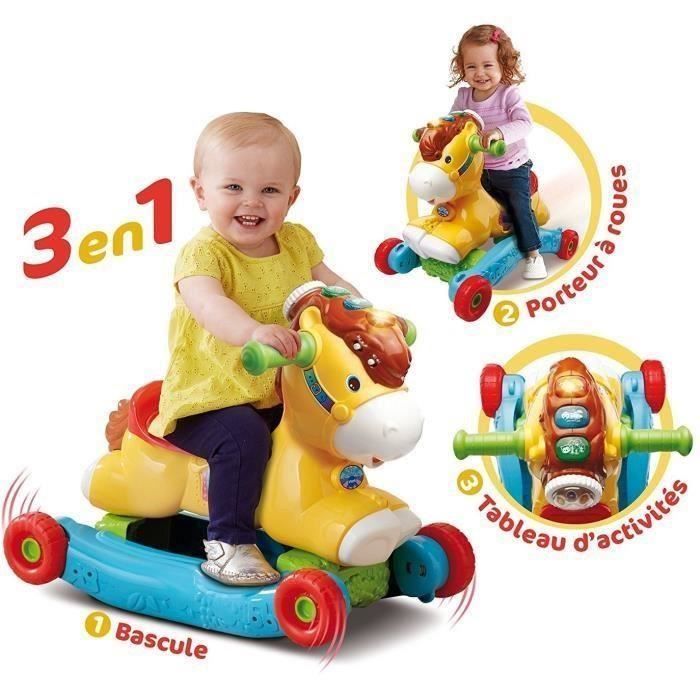 P'tit Galop Rocking Pony 2-in-1 - VTECH BABY - Talking and Light-Up - Multicolor