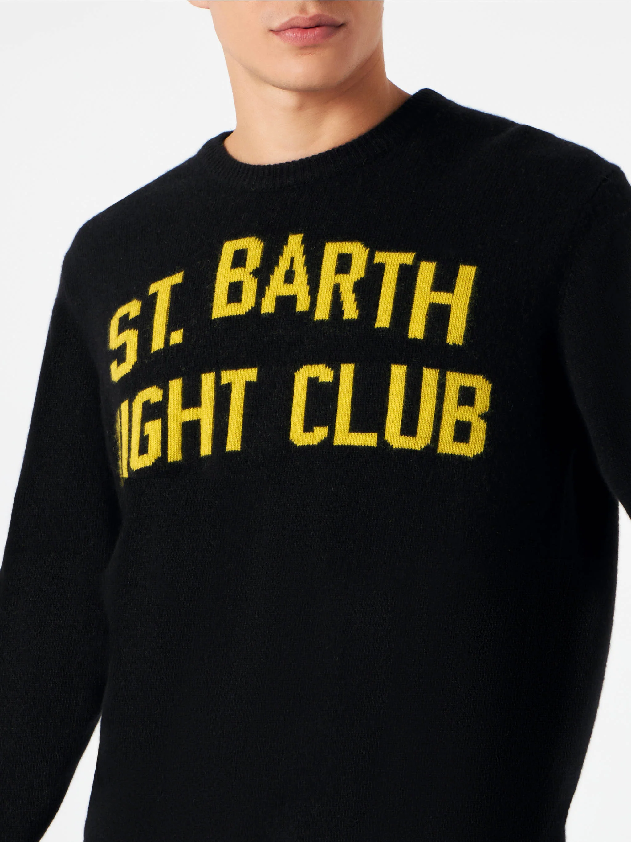 Maglione da uomo con stampa St. Barth Night Club