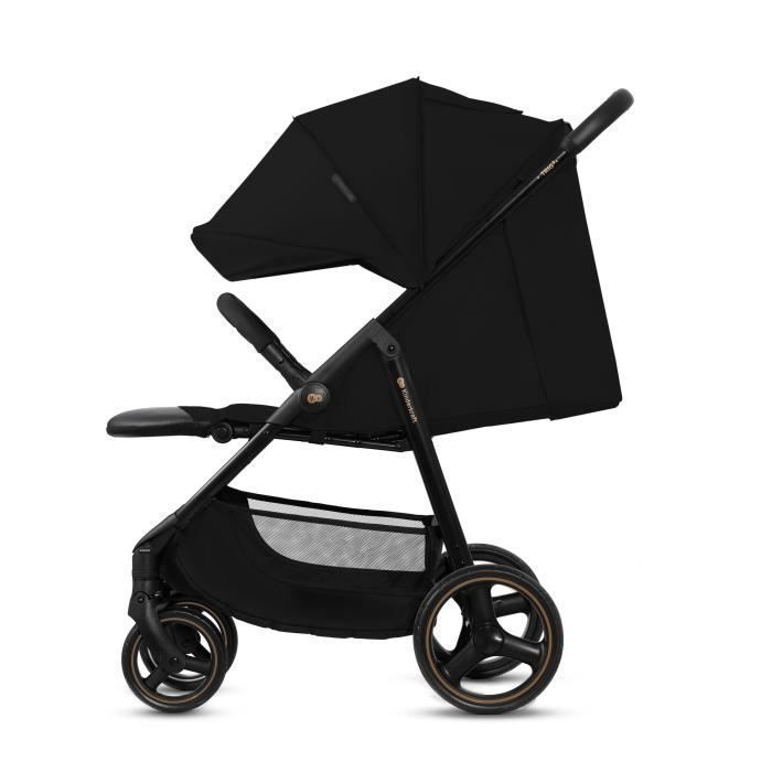 Cochecito Kinderkraft TRIG 3 ONYX negro, plegable, manejo con una sola mano