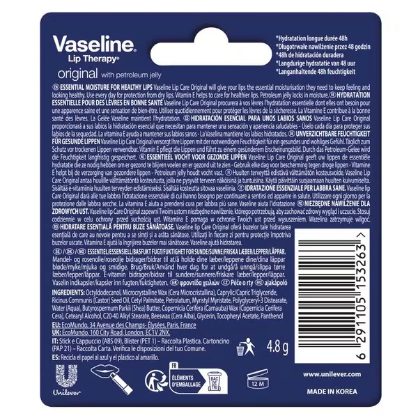 Originalus „Vaseline“ lūpų balzamas<br>4,8 g