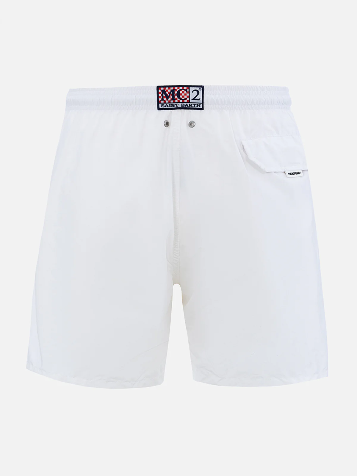 Costume da bagno da uomo in tessuto leggero bianco Lighting Pantone |