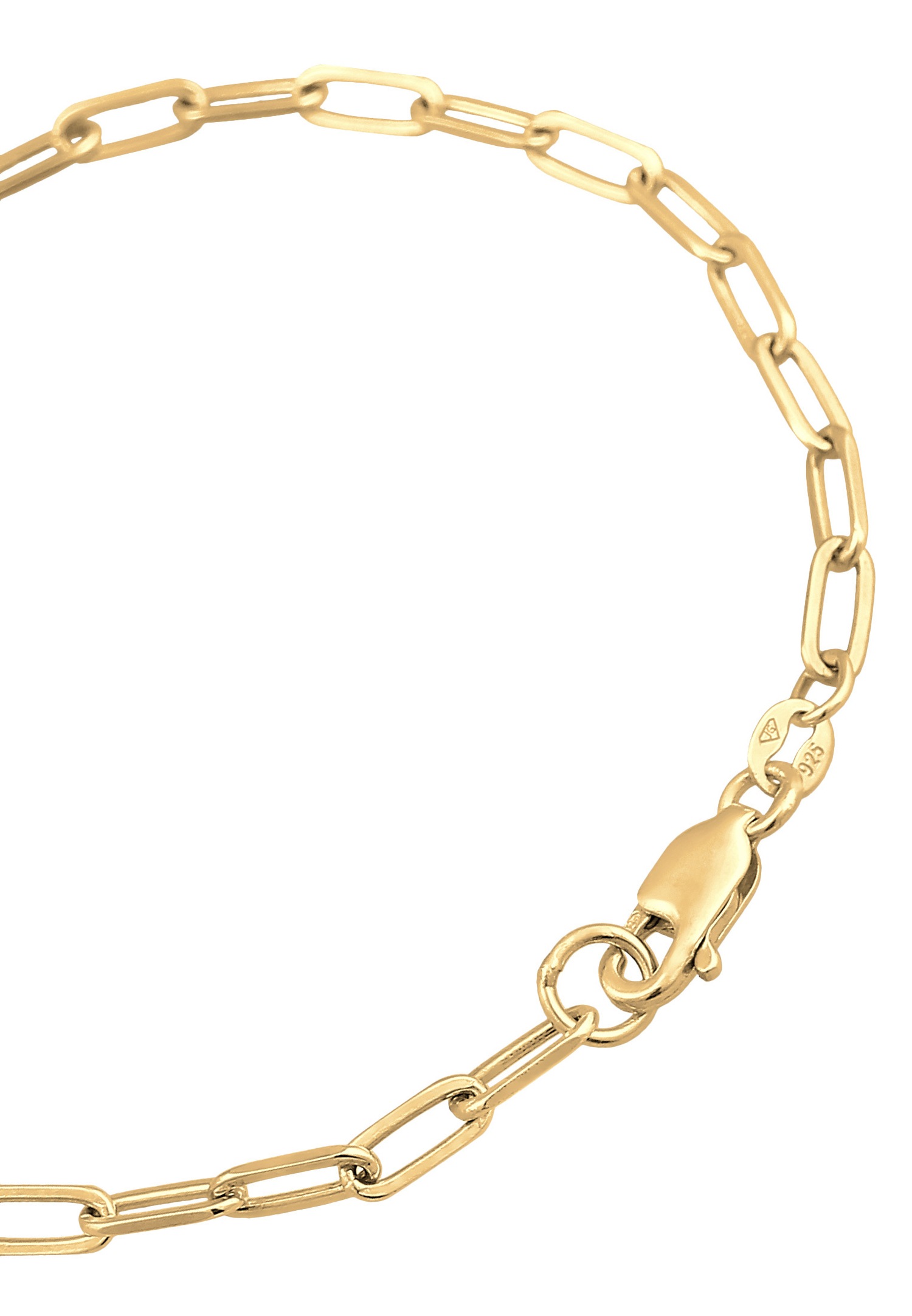 Elli Femmes maillons Ovale Basic Chain Blogueur tendance en argent sterling 925