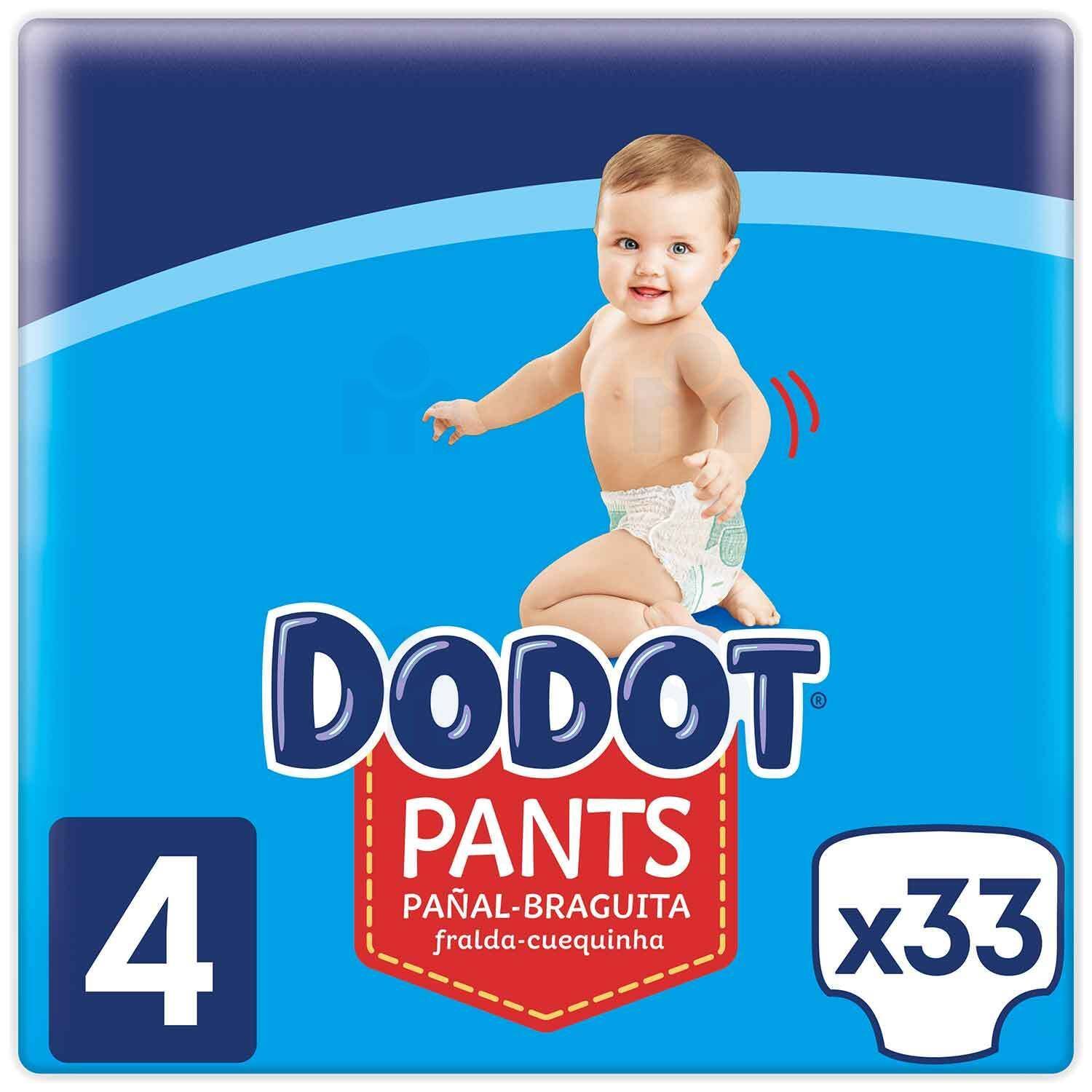 Calças de fralda tamanho 4 (9-15kg) x 33 unidades - DODOT