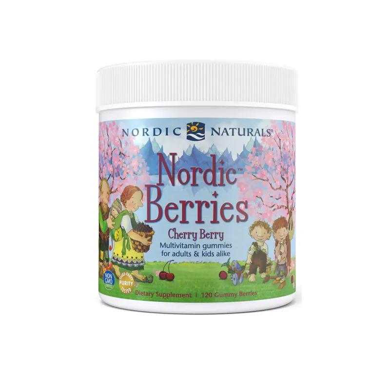 Nordic Naturals Nordic Berries Cherry Berry, Żelki o smaku wiśniowym