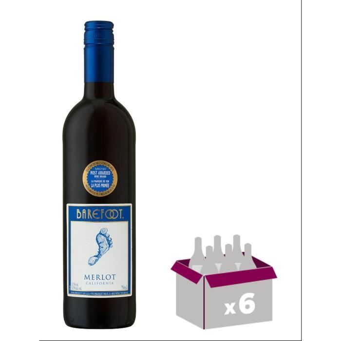 Barefoot Merlot - Vino tinto de California x6