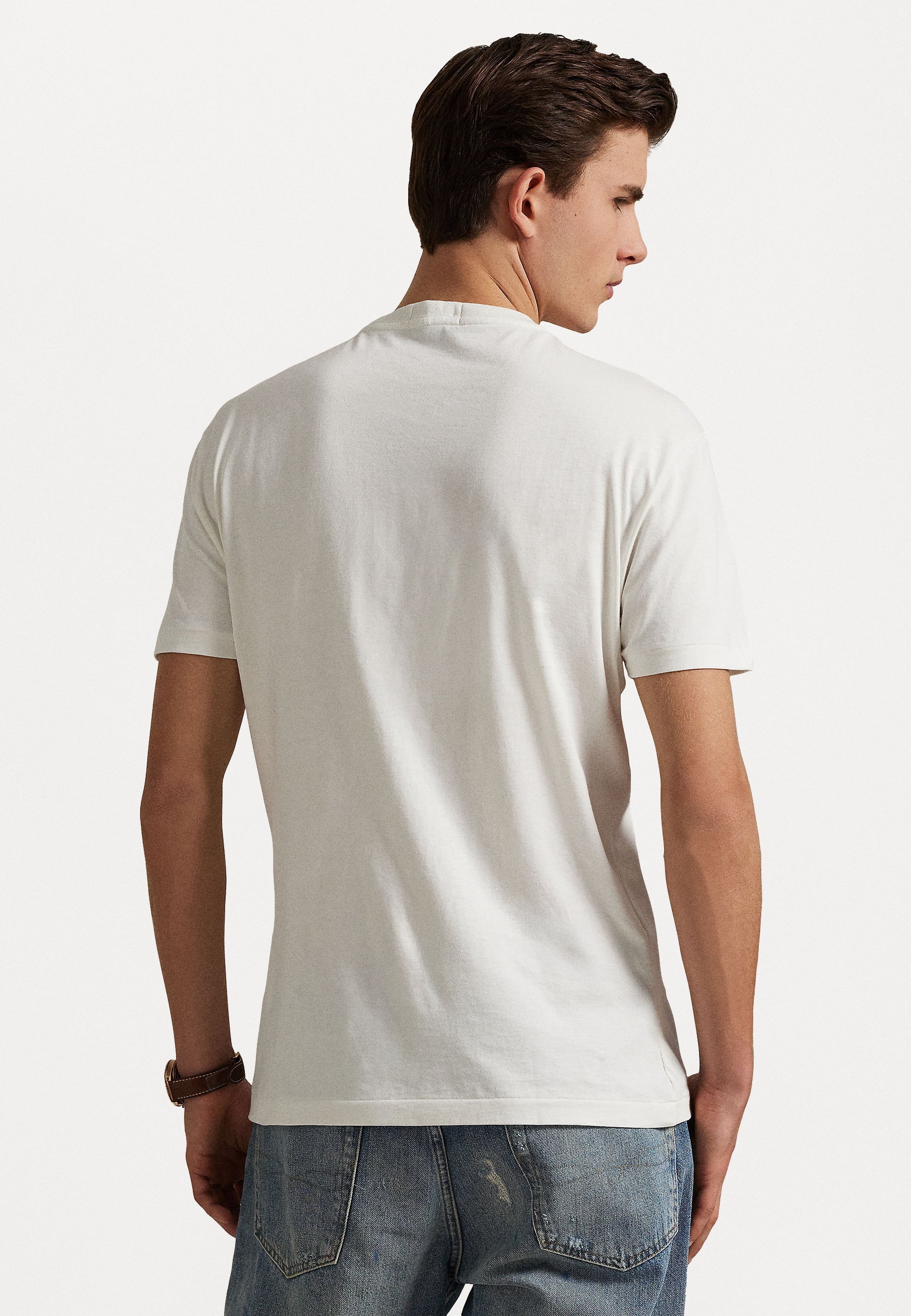 Polo Ralph Lauren CUSTOM SLIM FIT POLO BEAR JERSEY T-SHIRT - T-shirt met print - wit