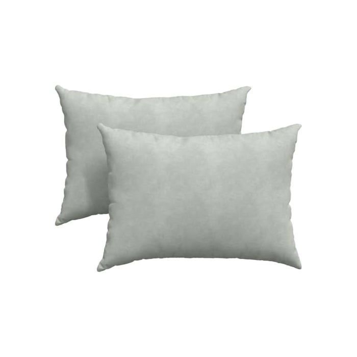 Almofadas de veludo para sofá - vidaXL - Cinza claro - 70x50 cm - Capas removíveis - Enchimento de poliéster